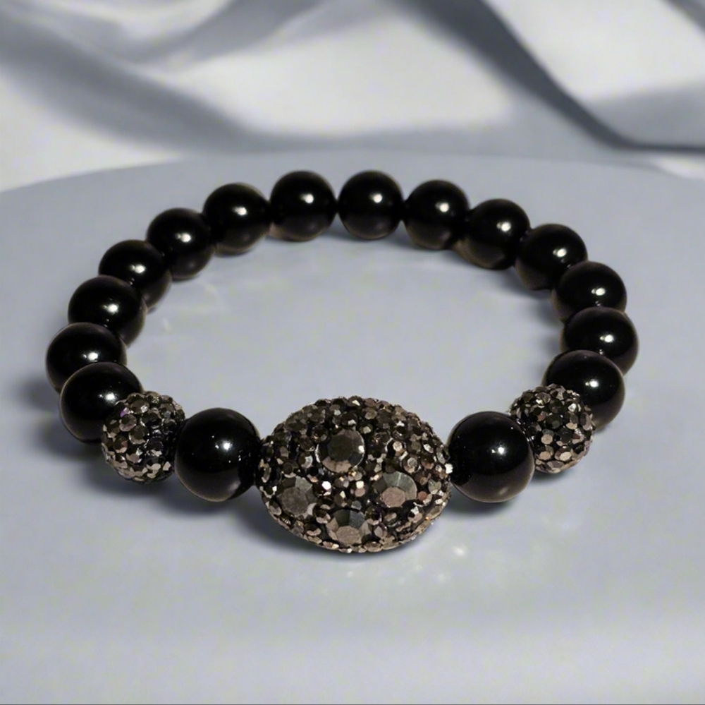 Black Onyx Statement Bracelet